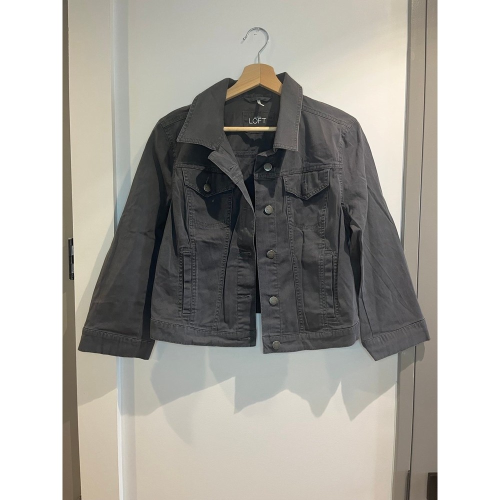 The Loft Charcoal Denim Crop Jacket